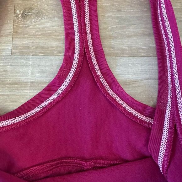 Lululemon Womens Mesh Racerback Pink Running Tank Top Sz 2 Performance Athletic - Picture 5 of 5